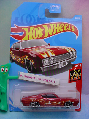 2019 Hot Wheels '69 FORD TORINO TALLADEGA #32 US red;mc5 HW FLAMES  Z1