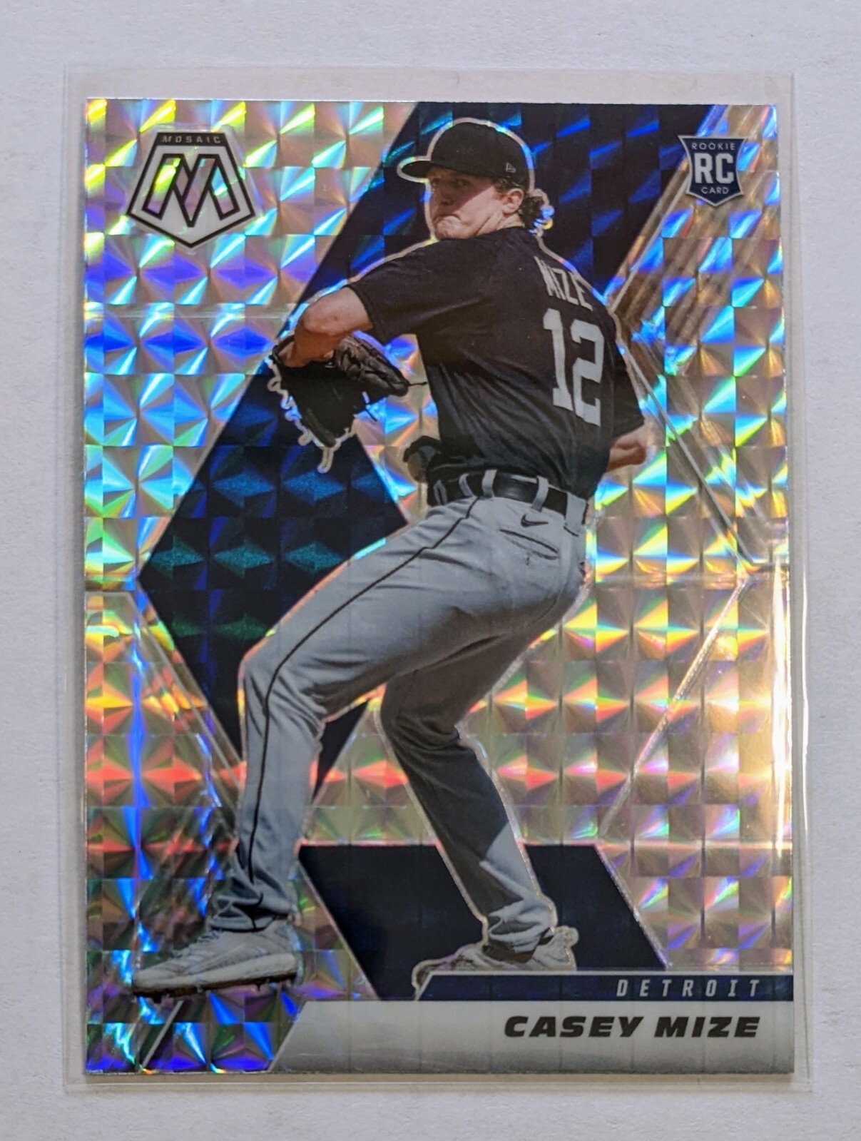 2021 Mosaic Casey Mize Rookie Variation Silver Mosaic Prizm RC #RV-28 Tigers