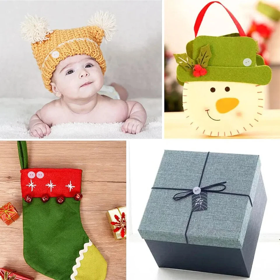 100 Pieces Clear Transparent Resin Round Buttons DIY Sewing Garment Accessories - Image 4 of 4