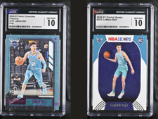 TWO GEM MINT 10 LaMelo Ball ROOKIE CARDS! 2020 Hoops #223 &Playbook #192 PINK