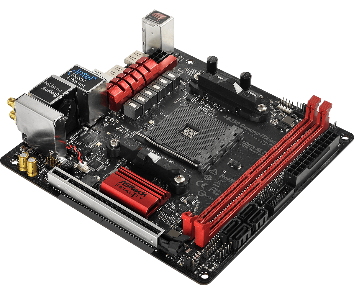 マザーボード Asrock AB350 Gaming-itx/ac ASRock AB350 Gaming-ITX/ac Motherboard AMD B350 Socket AM4 DDR4 m