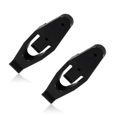 2PCS Hood Latch Base Strap Black for 1987-07 Peterbilt 357 377