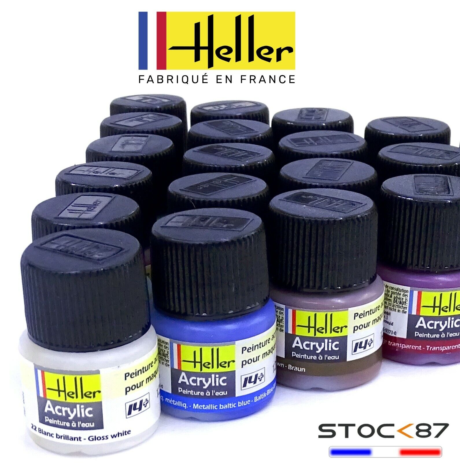 Accessoires de modélisme : Set de peintures acryliques pour avion