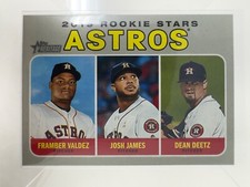 2019 TOPPS HERITAGE ROOKIE STARS VALDEZ JAMES DEETZ 400 HOUSTON ASTROS