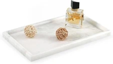 Koville African Natural Marble Tray, 12"X7" Coffee Table Vanity Tray/Decorative 