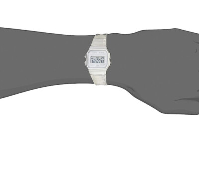 Casio Unisex Quartz Alarm Chronograph Clear Resin 35mm Digital Watch  F91WS-7 889232261102|