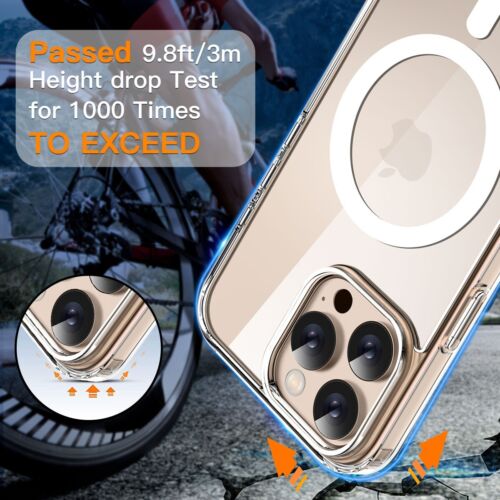 Funda Magnética MagSafe para iPhone 16 Pro Max/16 Plus/16e Transparente Antigolpes Cubierta - Imagen 6 de 20
