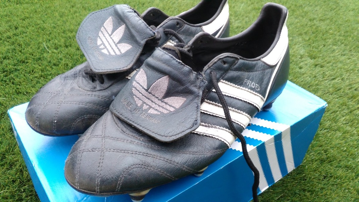 Vintage 1980's Adidas Profi Football Boots UK Black Originals ULTRA RARE