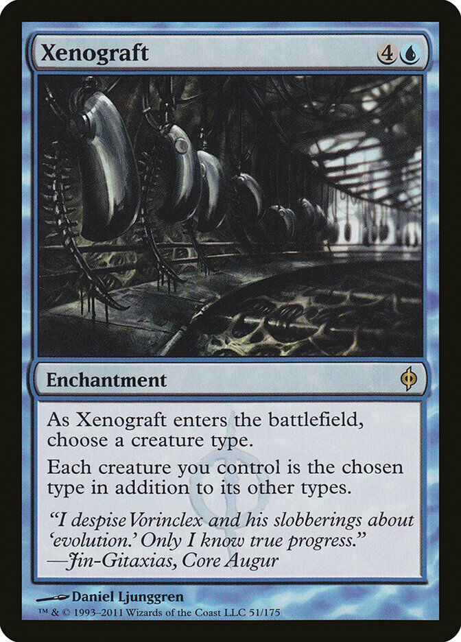 Xenograft 1x FOIL NPH MTG New Phyrexia Rare MINT blue Xenograft 1x FOIL NPH MTG New Phyrexia Rare MINT blue