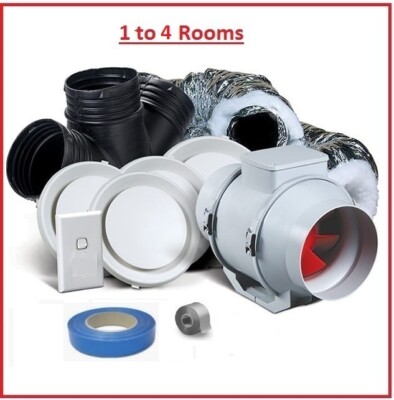 200mm Inline Fan COOL HEAT TRANSFER KIT heater Air K Ducted