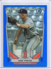 Sam Travis 2014 Bowman Chrome Draft Blue Refractor #/399 #CDP61 Qty Red Sox SEE