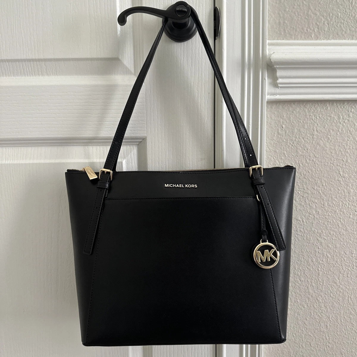 Michael Kors Voyager Large East West Tote Bag Leather Black