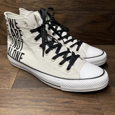 Converse Mens CTAS Hi We Are Not Alone Canvas 165468F Putty/Black/White M11/w13