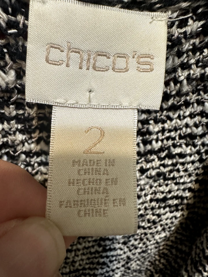 Cardigã feminino Chicos de malha frontal aberta tamanho 2X asteca sudoeste tribal artístico - Imagem 2 de 4