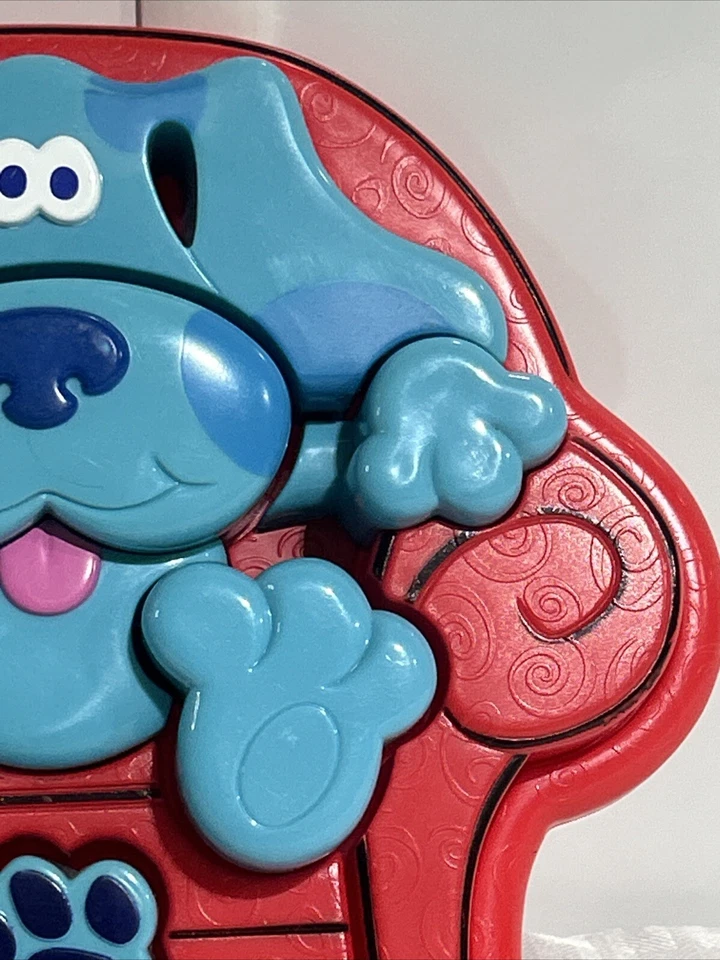 Blues Clues Puzzle Switch A Piece Big Chunk Plastic Big Chair 1998 Mattel VTG - Imagem 3 de 4