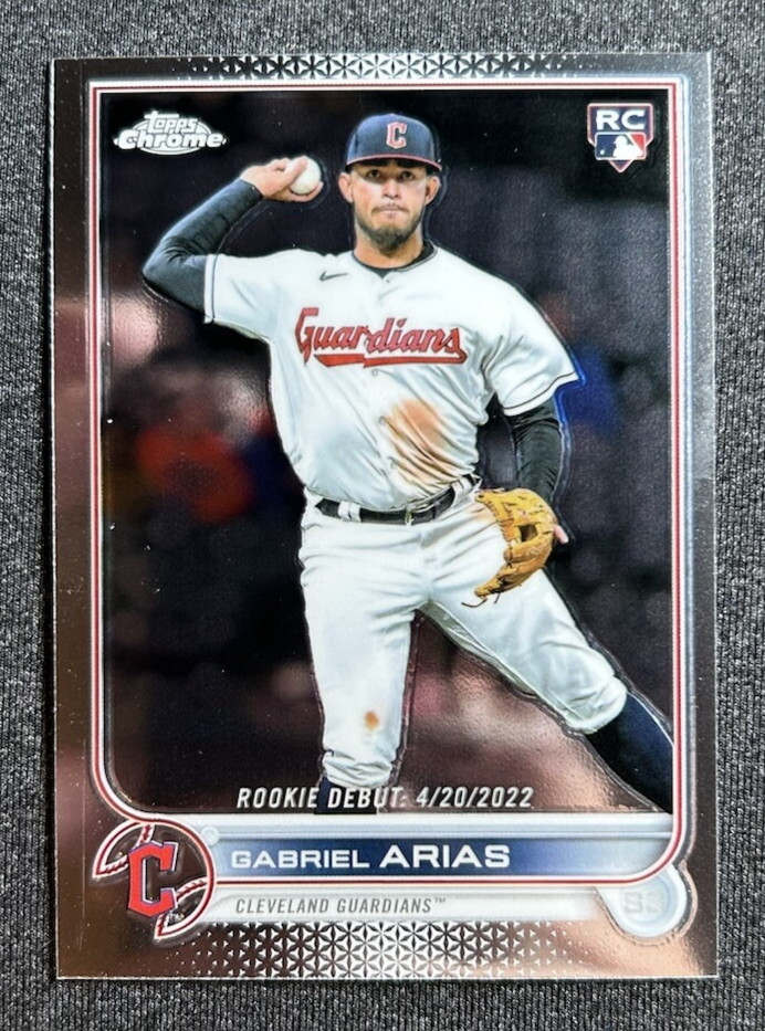 2022 Topps Chrome Update #USC131 Gabriel Arias Rookie Card Cleveland Guardians