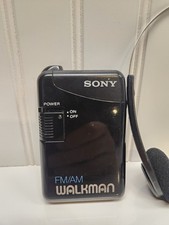 Sony Walkman SRF-29 AM/FM Pocket Radio with Headphones  Belt Clip Tested Works