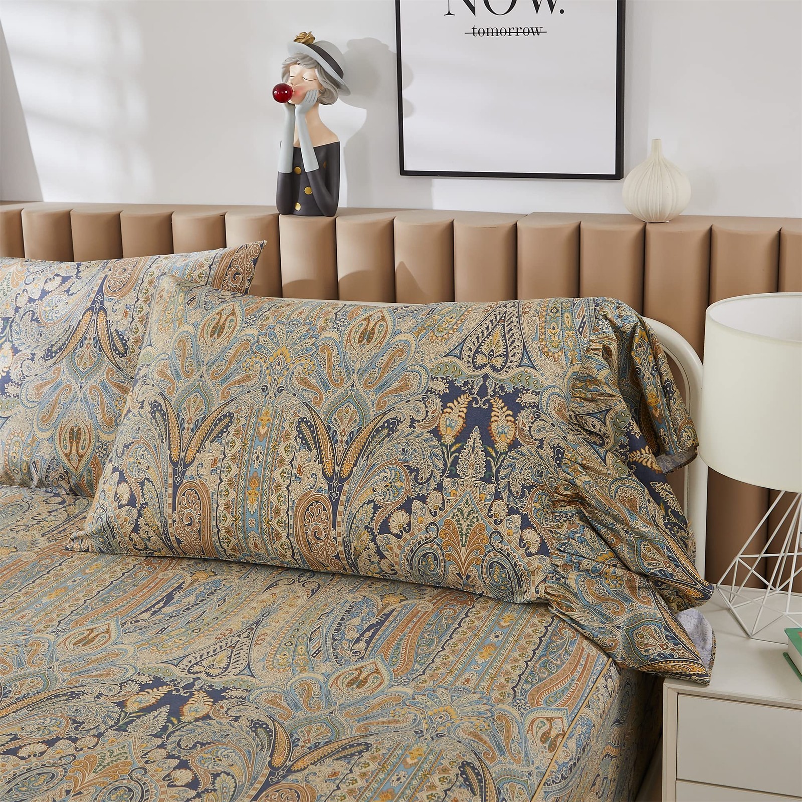 Sheets King Pattern Spring ABREEZE King Sheet Set Floral 100% Egyptian Cotton 4 Pieces | eBay