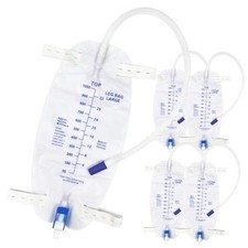 5-Pack 1000ml Leg Bag Urinary Drainage Bags with Adjustable 5pc-1000ml-Blue