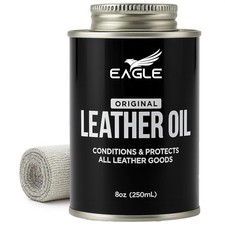 Leather Oil Conditioner with Applicator Cloth   All-Natural Deep Conditionin...