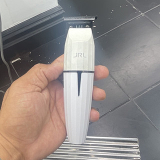 JRL Cordless Hair Trimmer with T Blade Head White/Black Unisex Grooming