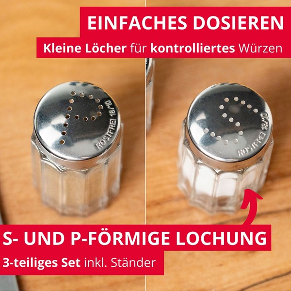 Westmark Menage Salz- Und Pfefferstreuer, 3Tlg., FassungsvermöGen: Je 50 Ml-image