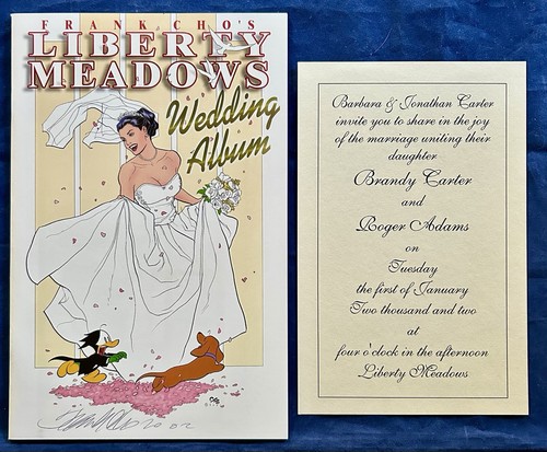 FRANK CHO'S LIBERTY MEADOWS Hochzeitsalbum - SIGNIERT von Frank Cho 2002 - Brandneu - Bild 1 von 3