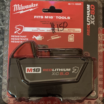 Milwaukee M18 REDLITHIUM XC5.0 18V 5.0Ah Li-Ion Battery Pack 48-11-1850R