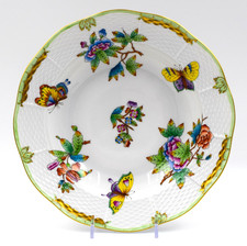 Herend Queen Victoria Hand Painted Rim Soup #...