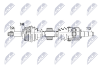 Antriebswelle NTY NPW-TY-242 FüR Toyota Corolla Verso VVT ZZE121_ ZZE121R