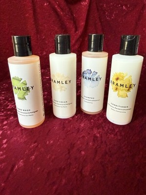 Bramley Hand Wash, Hand Cream, Shampoo & Conditioner Set. 3.4 Fl Oz Each.
