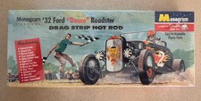 1959 Vintage Monogram 32 Ford Deuce Roadster Drag Strip Hot Rod Kit Sealed Box