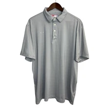 Oobe Chik Fil A polo men's XL hydrochill gray striped active performance uniform
