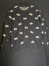Michael Kors Men's All Over Print MK Logo Pullover Crewneck Sweater Size M
