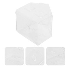 1pc Transparent Glass Vase Small House Shape Flower Vase Home Ornament Vase