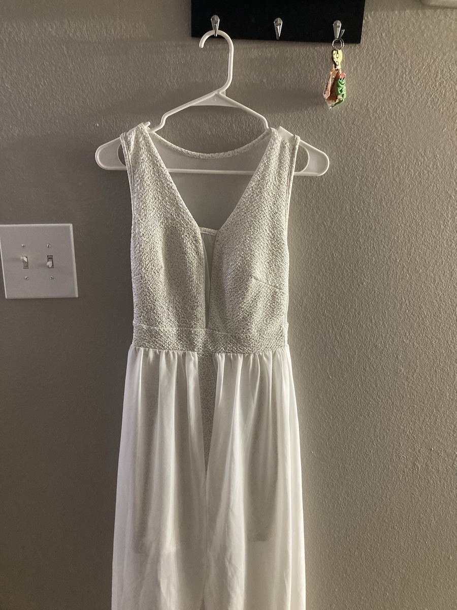 cameo white lace dress French Rose Lace Dress D640 CR in Cameo