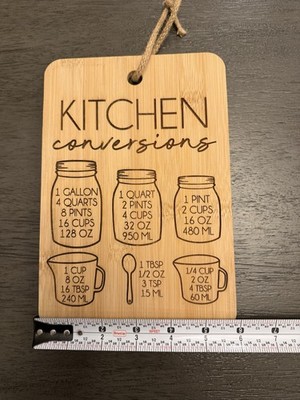 Engraved Bamboo Kitchen Conversions cutting board