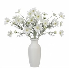 4pcs 24Inch White Cosmos Branches Artificial Flowers,White Fake Flowers, Vase...