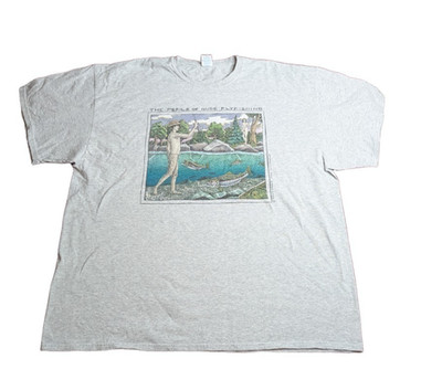 Rollo Trout The Perils Of Nude Fly Fishing T Shirt Gray Vintage 1993 Size 3XL