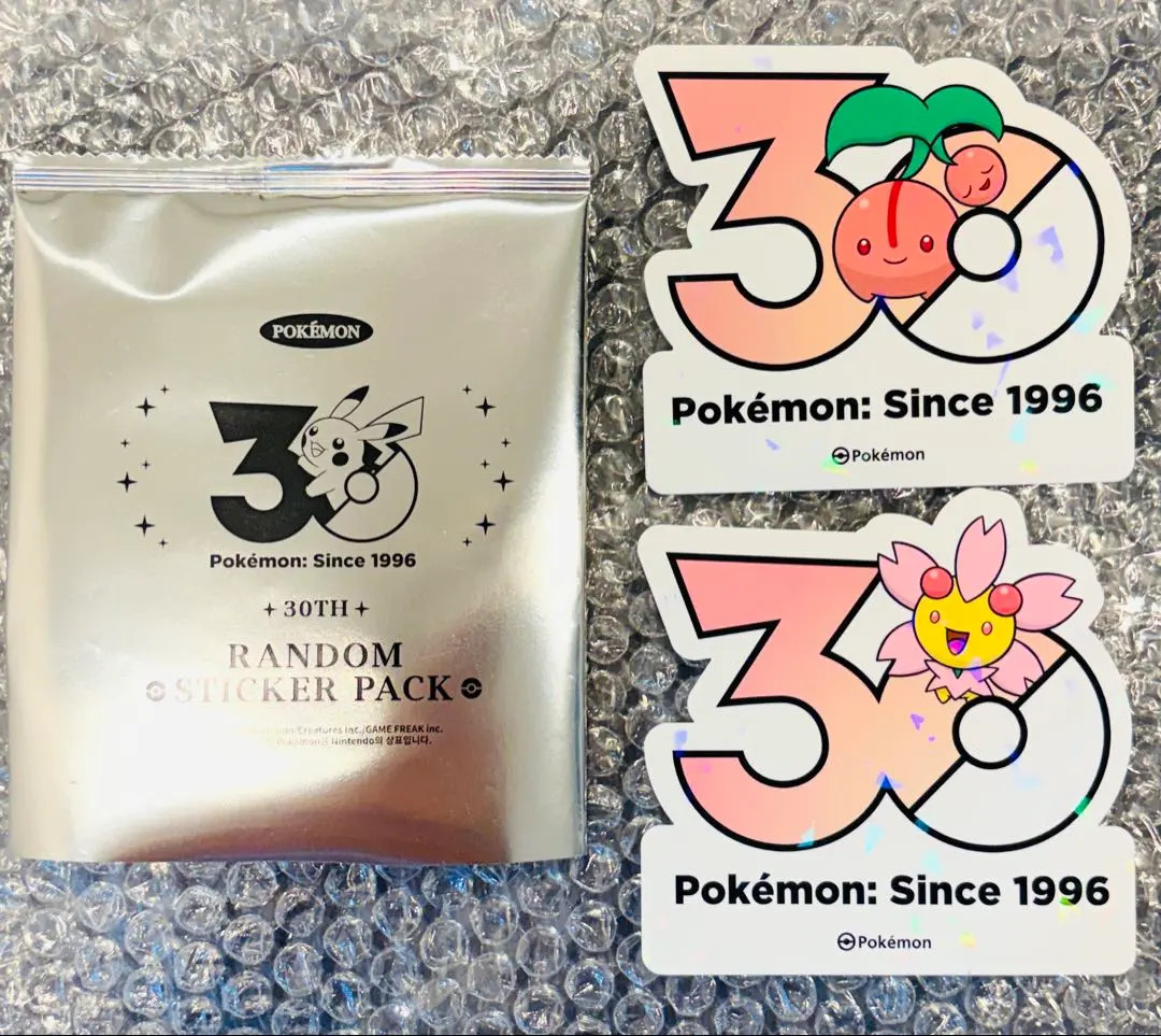 Pokemon 30th Anniversary Sticker Seal Set Korea Limited Official