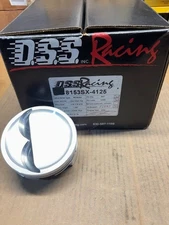 420 Chevy Forged -13cc Dish Top Pistons DSS Racing SX pistons. 4.125 Bore
