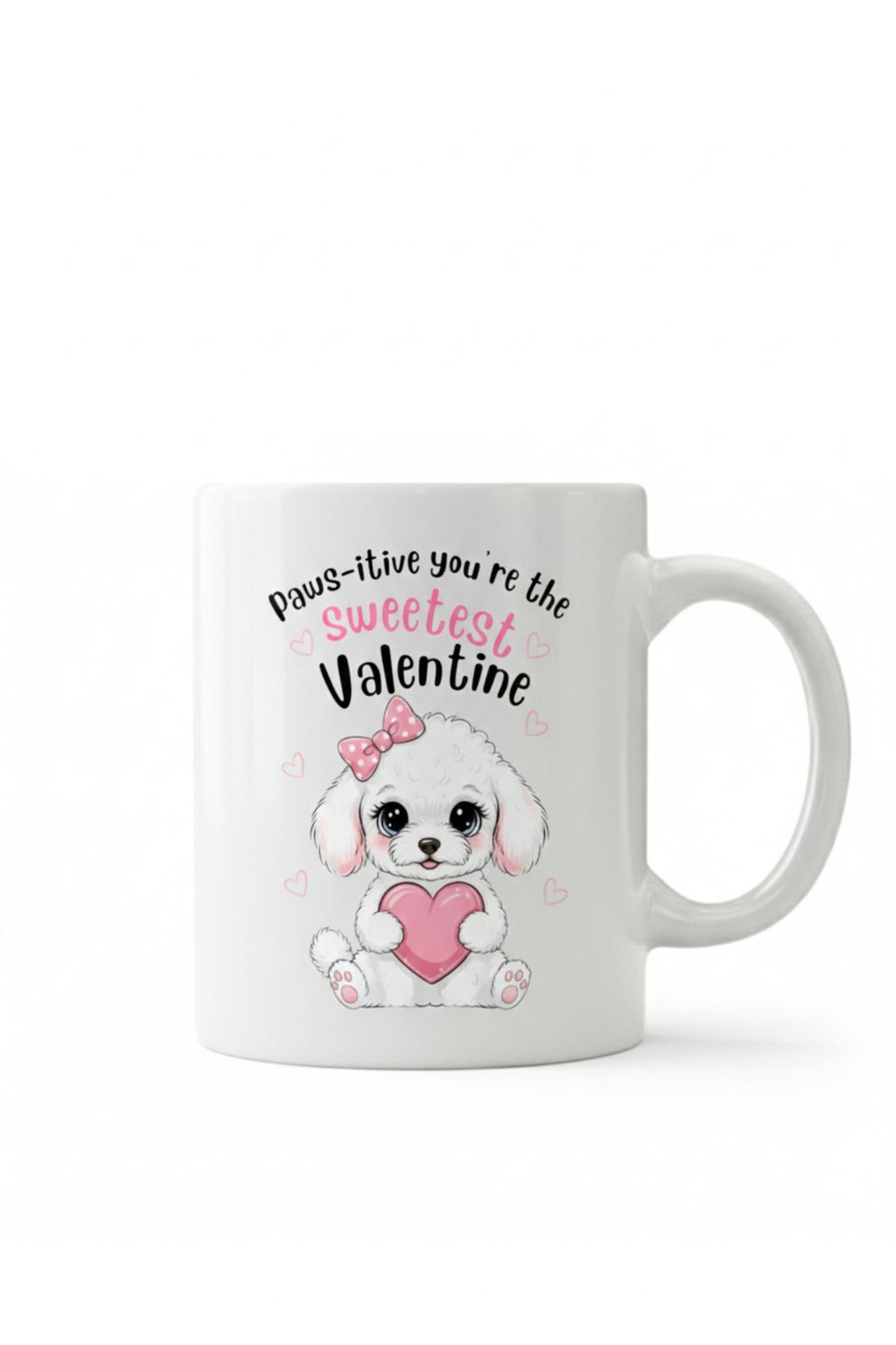 Pawsitive You’re the Sweetest Valentine Ceramic Mug Cute Pet Love Gift