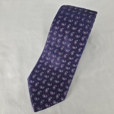 Brooks Brothers Silk Tie Purple Paisley Classic Width Made In Italy Traditional