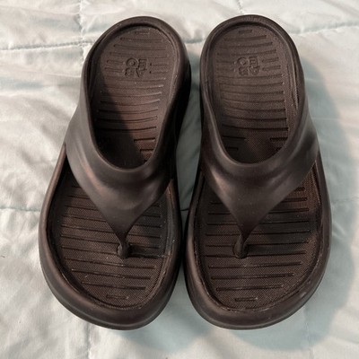 Abeo Galaxy 9001 Black Flip Flops Platform Support Size 9