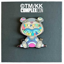   RARE  TAKASHI MURAKAMI x COMPLEXCON Murakami Blue Bear Pin BRAND NEW   