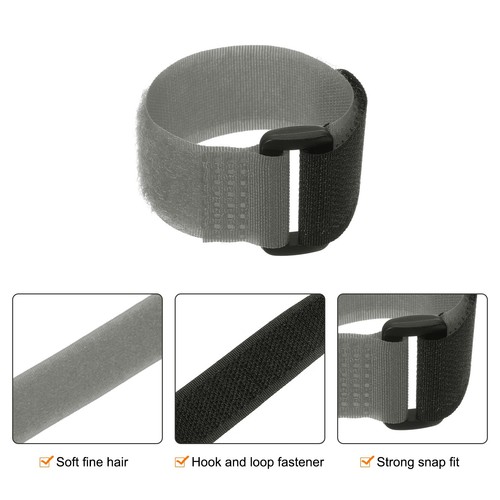 6 Pcs Battery Tie Down Straps,1"x8" Grey Nylon Hold Down Hook Loop Strap - Afbeelding 3 van 6