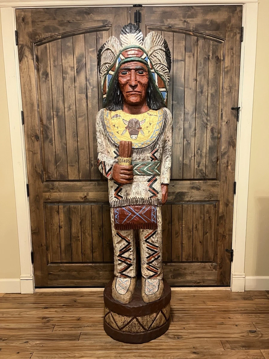 Cigar Store Wooden Indian In Us Native American Sculptures (1935