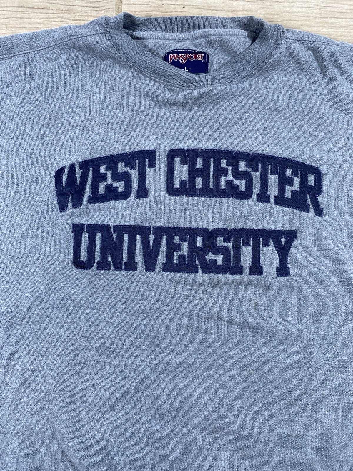 Vintage Jansport West Chester University Sweatshirt Gray Large 90s Crewneck