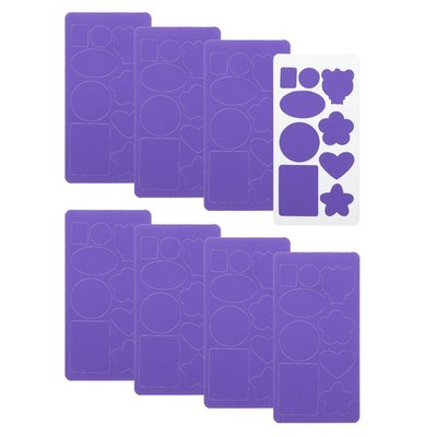 8 Pcs Self-Adhesive Repair Patches 10 x 20 cm for Bags, Purple (9 Patterns)
