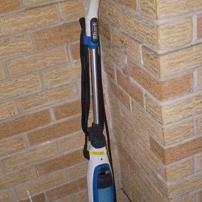 Shark Corded Steam Mop w/ Water Tank, Microfiber Cloth, White/Blue